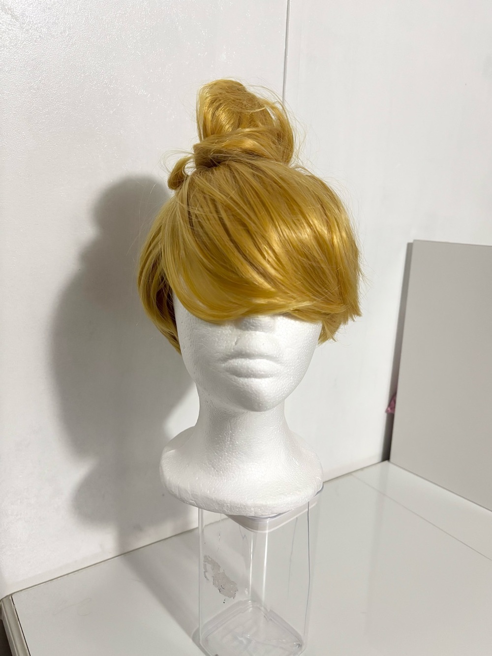 Blonde Straight Woman’s Lady Cosplay Party Anime Bun Hair Wig, Halloween NEW